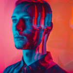 homme machine. Midjourney. Gennn, l'actualité des intelligences artificielles génératives.